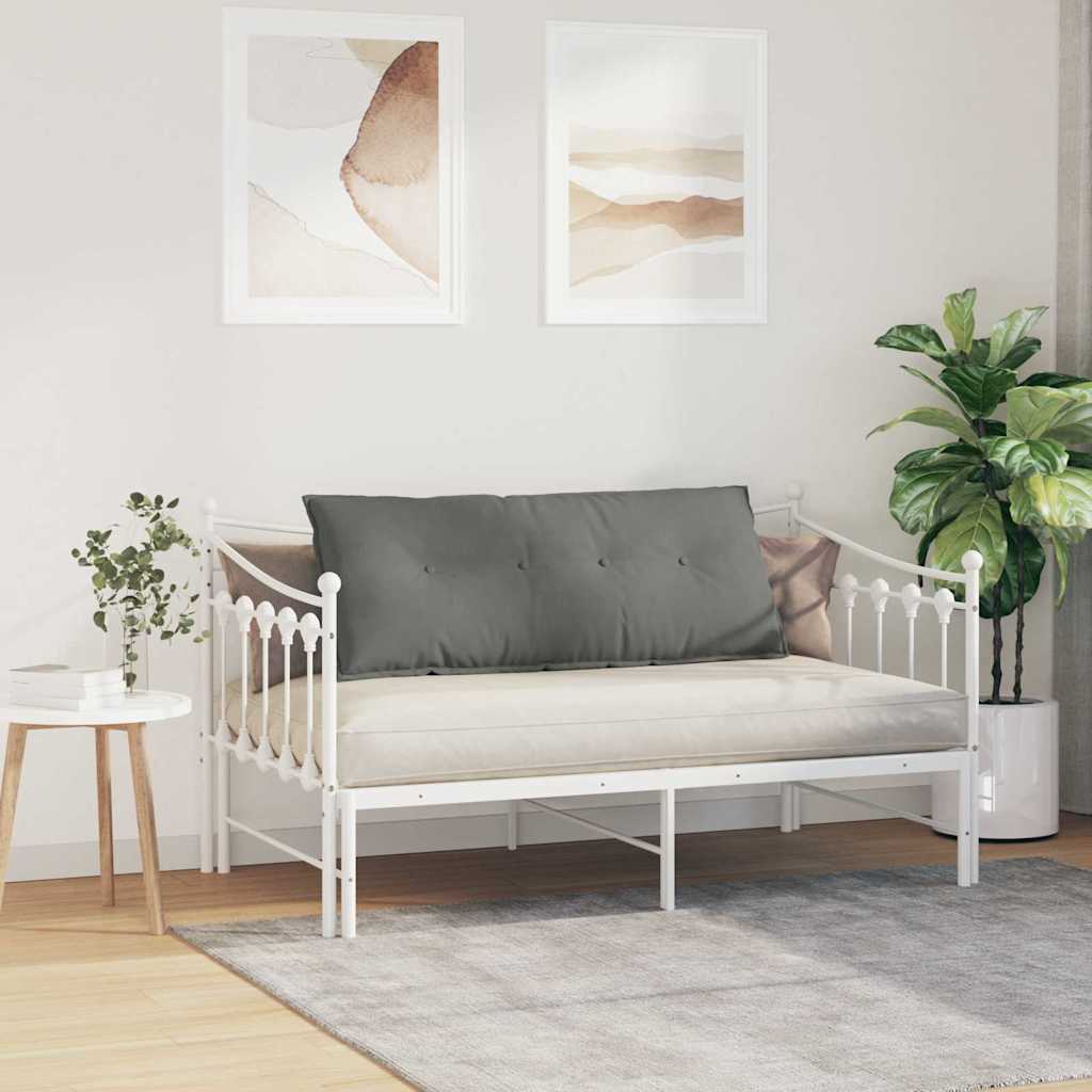 Polštář Na Záda Tmavě Šedá 120 X 50 Cm Mikrovlákno