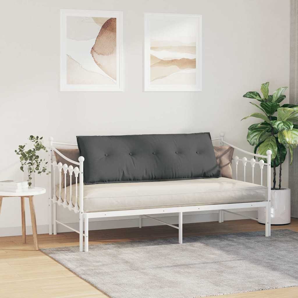 Polštář Na Záda Tmavě Šedá 140 X 19 X 50 Cm Textil