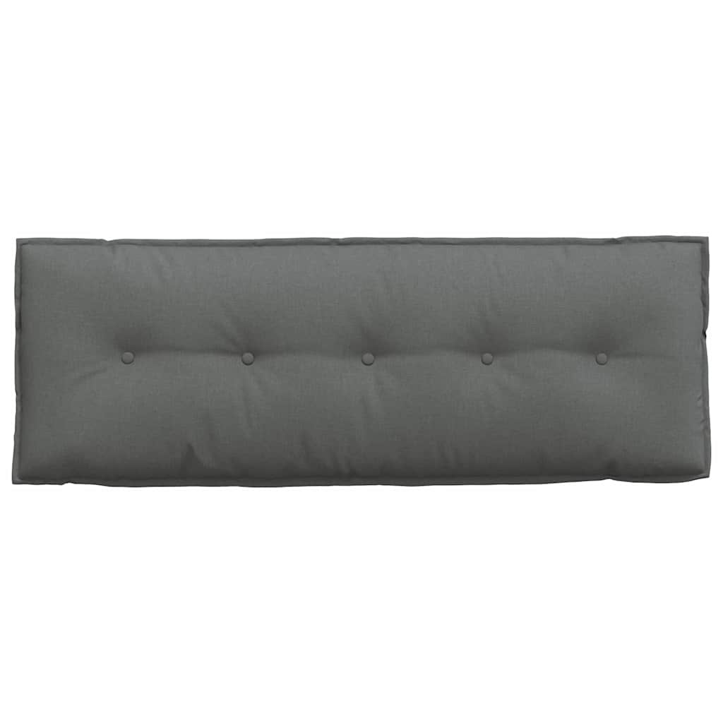 Polštář Na Záda Tmavě Šedá 140 X 19 X 50 Cm Textil