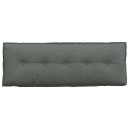 Polštář Na Záda Tmavě Šedá 140 X 19 X 50 Cm Textil