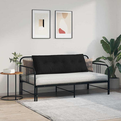 Polštář Na Záda Černá 140 X 19 X 50 Cm Textil