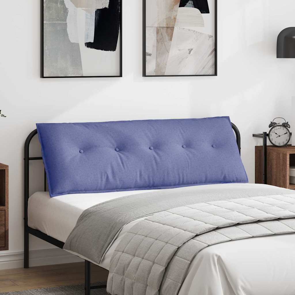 Polštář Na Záda Modrá Džínovina 140 X 19 X 50 Cm Textil