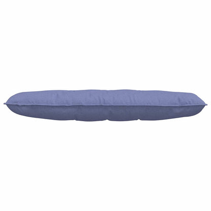 Polštář Na Záda Modrá Džínovina 140 X 19 X 50 Cm Textil