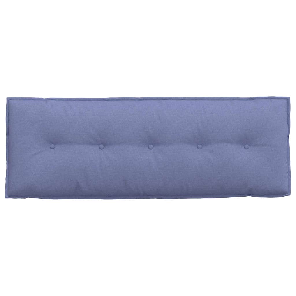 Polštář Na Záda Modrá Džínovina 140 X 19 X 50 Cm Textil