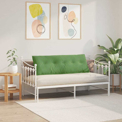 Polštář Na Záda Světlá Zelená 140 X 50 Cm Žebrovaná Látka
