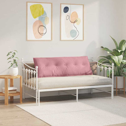 Polštář Na Záda Růžová 140 X 50 Cm Žebrovaná Látka