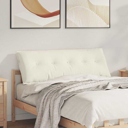 Polštář Na Záda Krémová 140 X 50 Cm Žebrovaná Látka