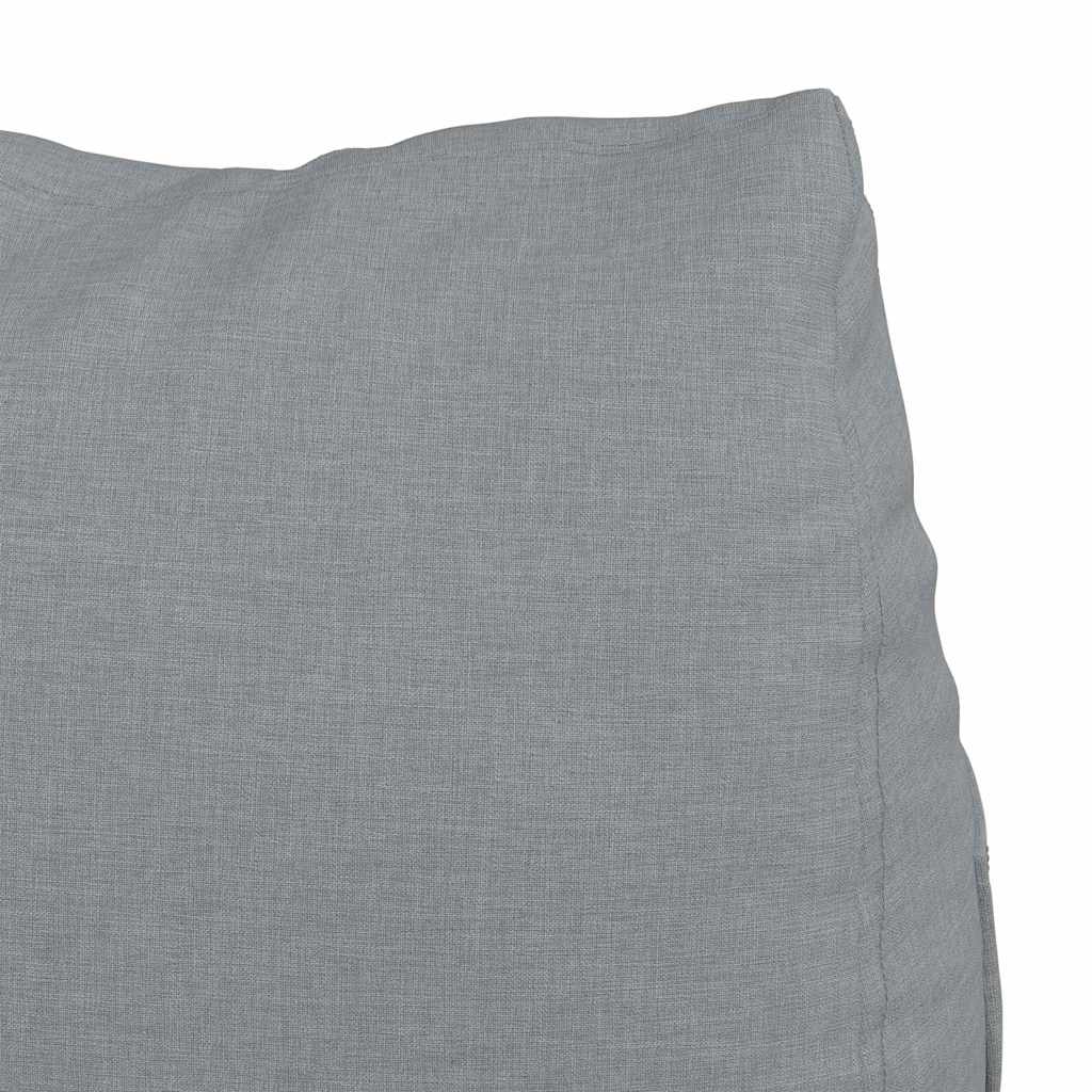 Polštář Na Záda Světle Šedá 45 X 20 X 35 Cm Textil