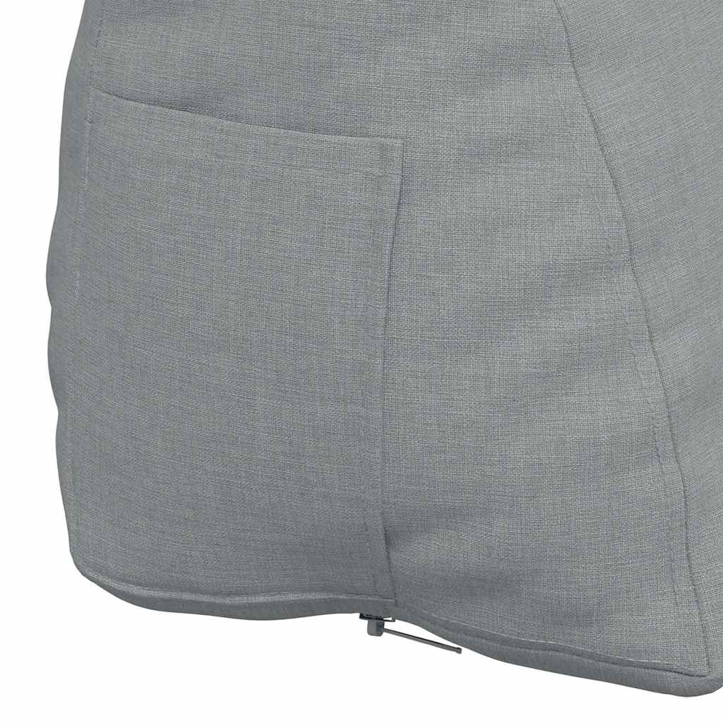 Polštář Na Záda Světle Šedá 45 X 20 X 35 Cm Textil