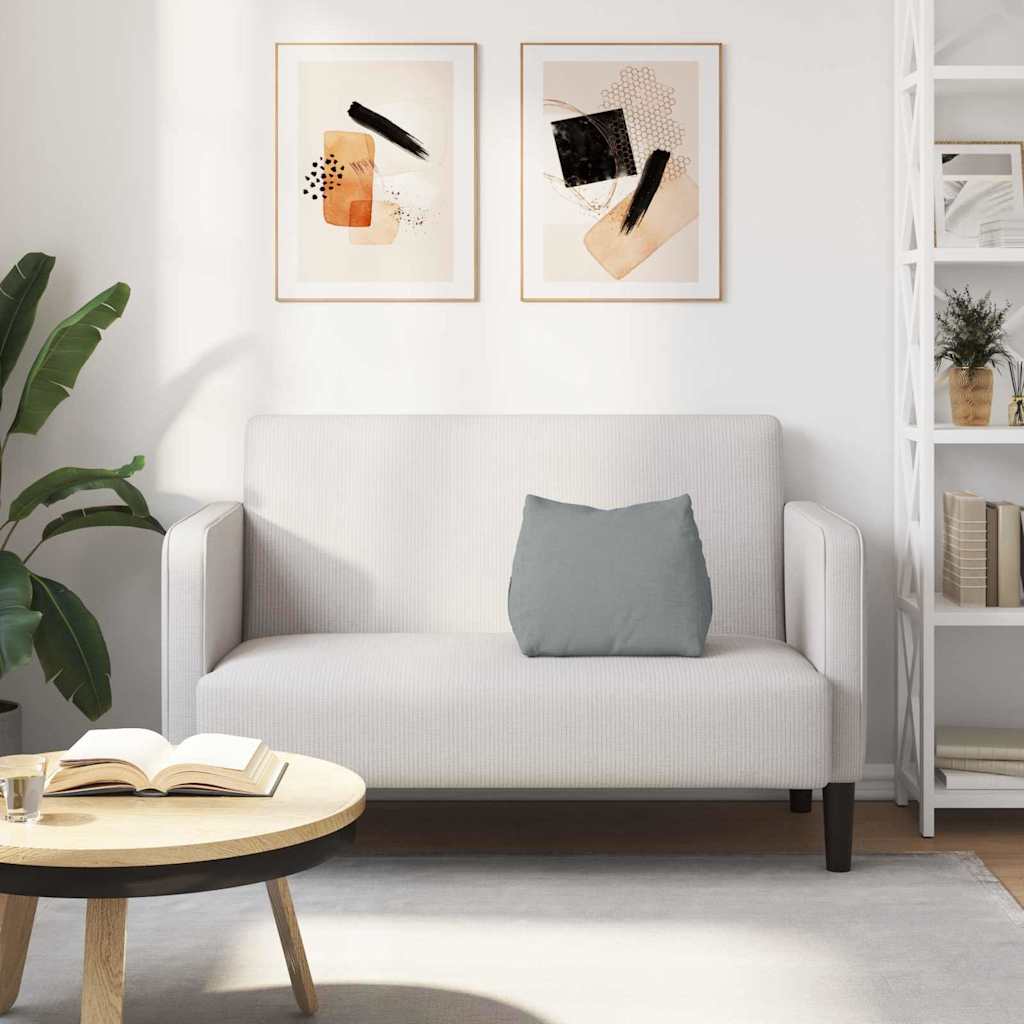 Polštář Na Záda Světle Šedá 45 X 20 X 35 Cm Textil