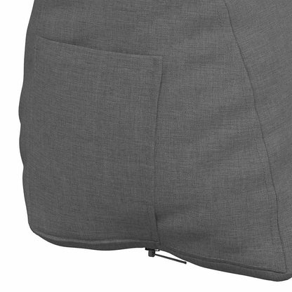 Polštář Na Záda Tmavě Šedá 45 X 20 X 35 Cm Textil