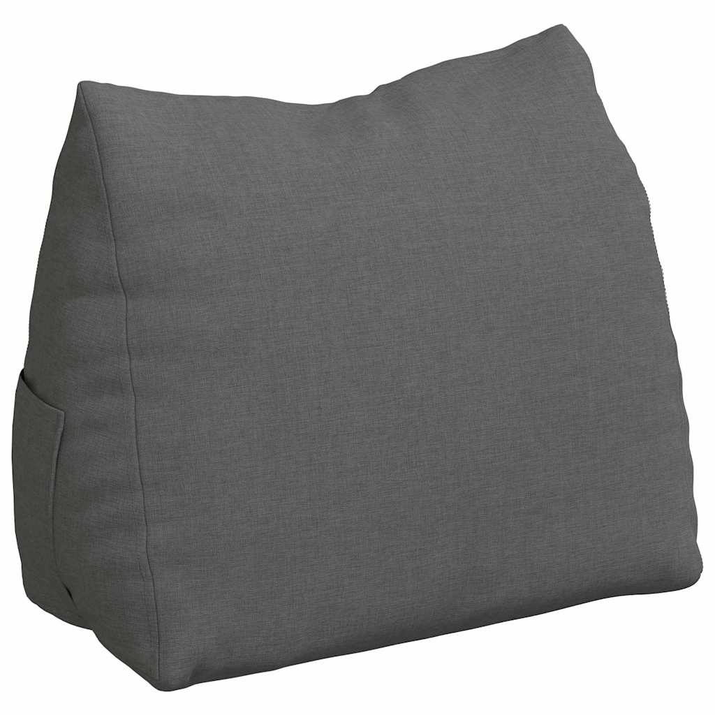 Polštář Na Záda Tmavě Šedá 45 X 20 X 35 Cm Textil