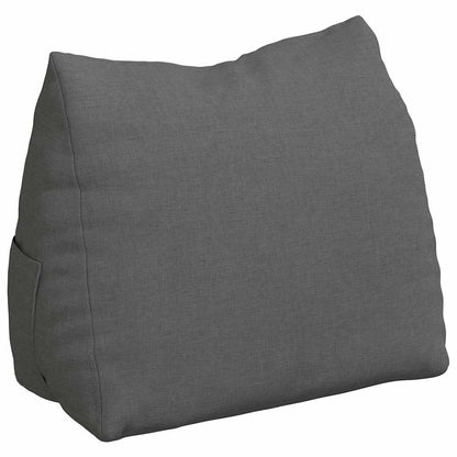 Polštář Na Záda Tmavě Šedá 45 X 20 X 35 Cm Textil