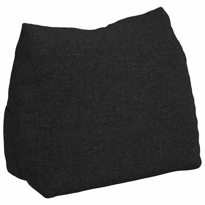 Polštář Na Záda Černá 45 X 20 X 35 Cm Textil