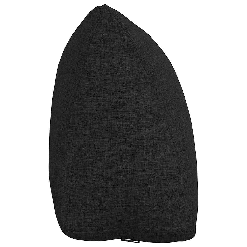 Polštář Na Záda Černá 45 X 20 X 35 Cm Textil