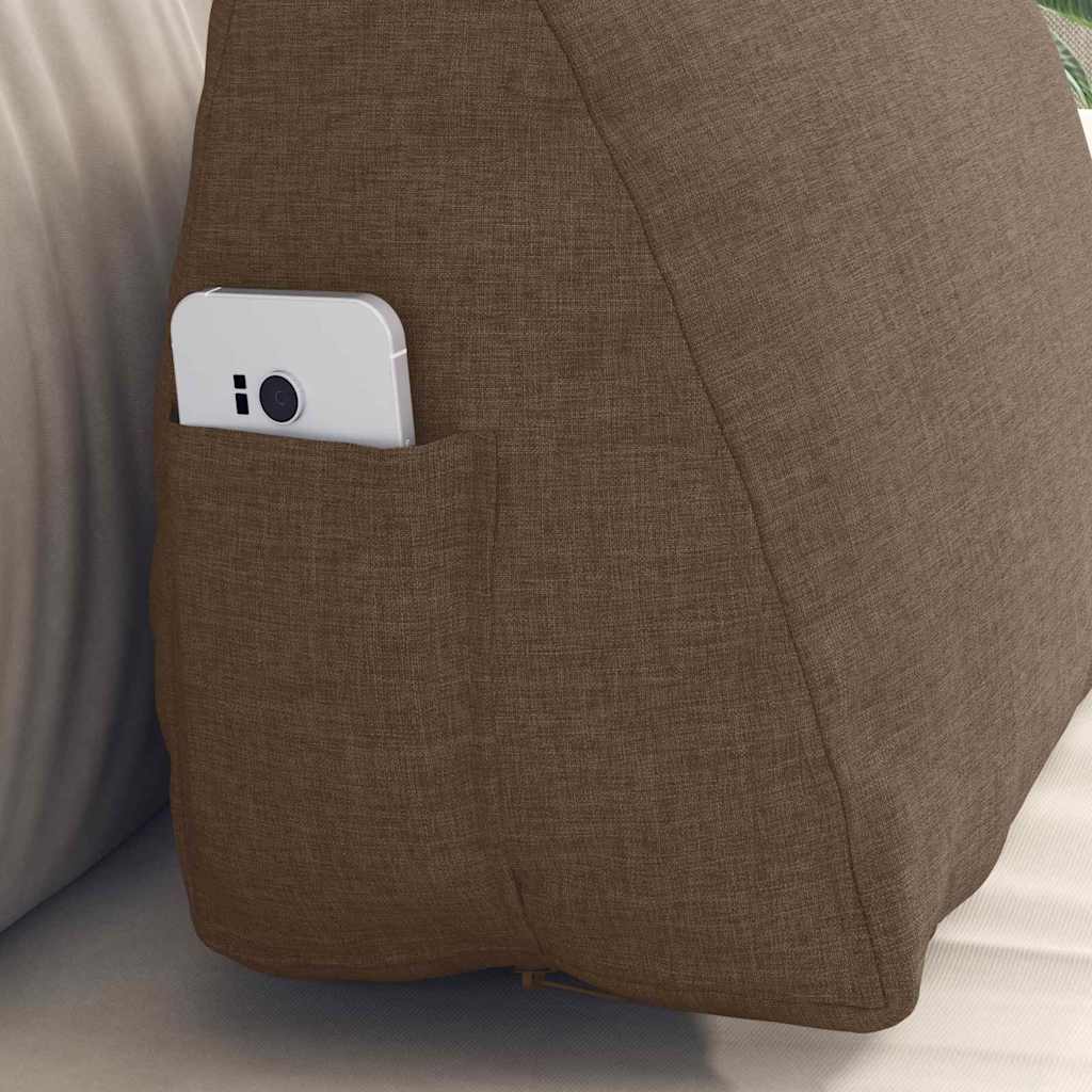 Polštář Na Záda Hnědá 45 X 20 X 35 Cm Textil