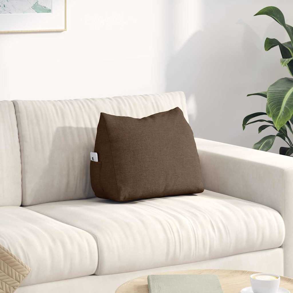 Polštář Na Záda Hnědá 45 X 20 X 35 Cm Textil