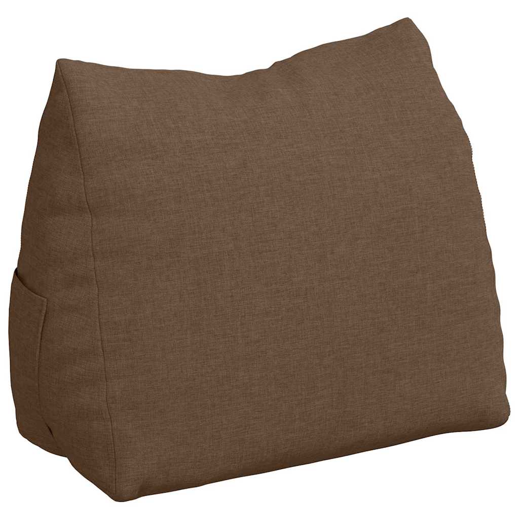 Polštář Na Záda Hnědá 45 X 20 X 35 Cm Textil