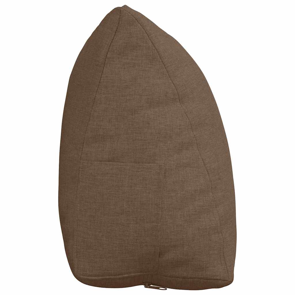 Polštář Na Záda Hnědá 45 X 20 X 35 Cm Textil