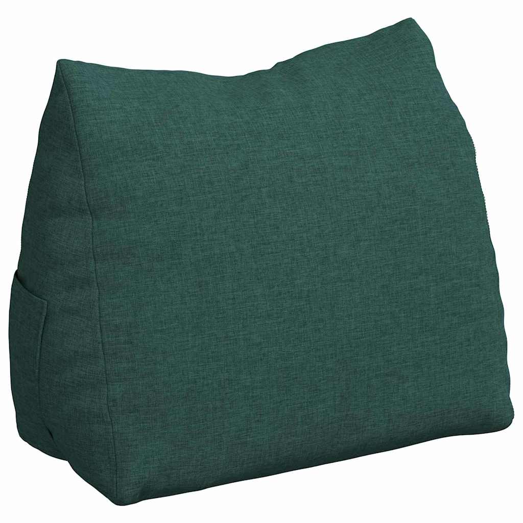 Polštář Na Záda Tmavě Zelená 45 X 20 X 35 Cm Textil