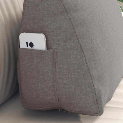 Polštář Na Záda Taupe 45 X 20 X 35 Cm Textil