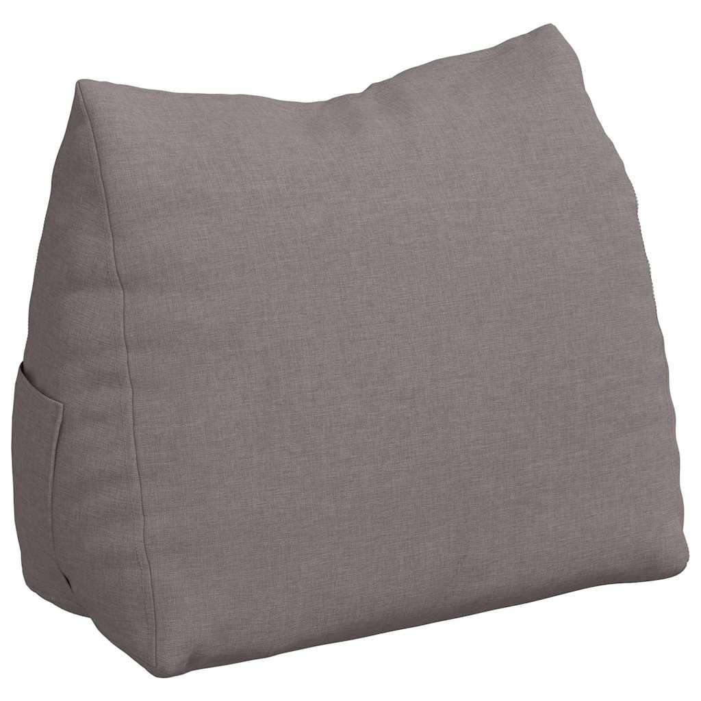 Polštář Na Záda Taupe 45 X 20 X 35 Cm Textil