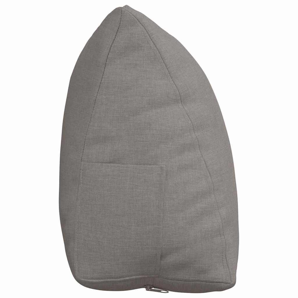 Polštář Na Záda Taupe 45 X 20 X 35 Cm Textil