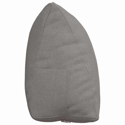 Polštář Na Záda Taupe 45 X 20 X 35 Cm Textil