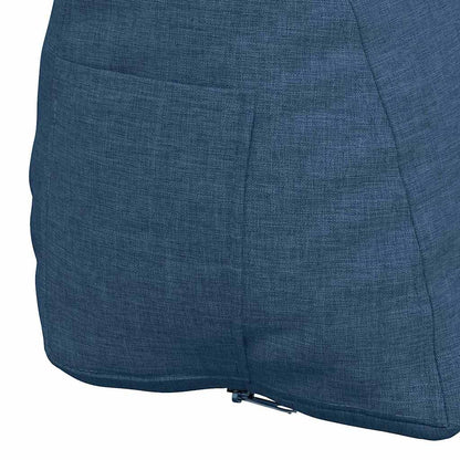 Polštář Na Záda Modrá 45 X 20 X 35 Cm Textil