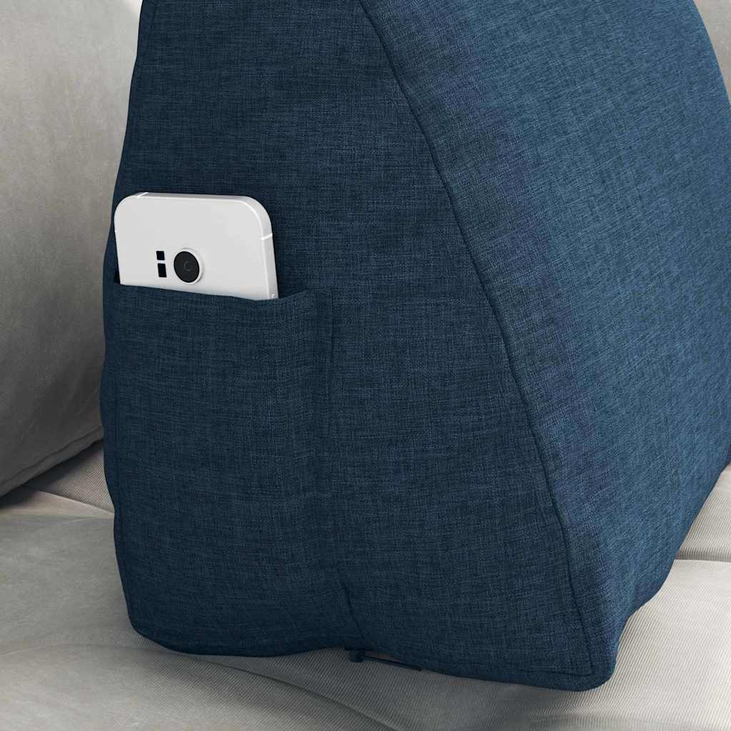 Polštář Na Záda Modrá 45 X 20 X 35 Cm Textil