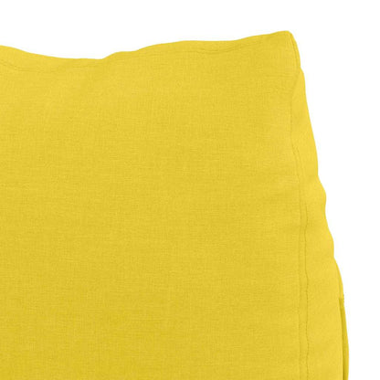 Polštář Na Záda Světlá Žlutá 45 X 20 X 35 Cm Textil
