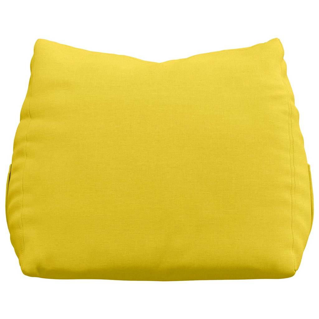 Polštář Na Záda Světlá Žlutá 45 X 20 X 35 Cm Textil
