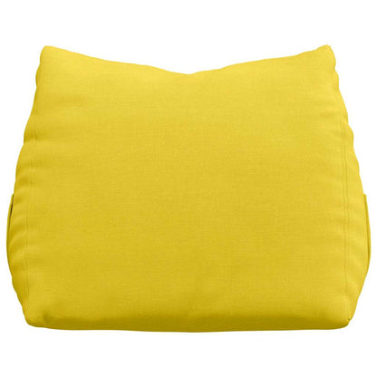 Polštář Na Záda Světlá Žlutá 45 X 20 X 35 Cm Textil