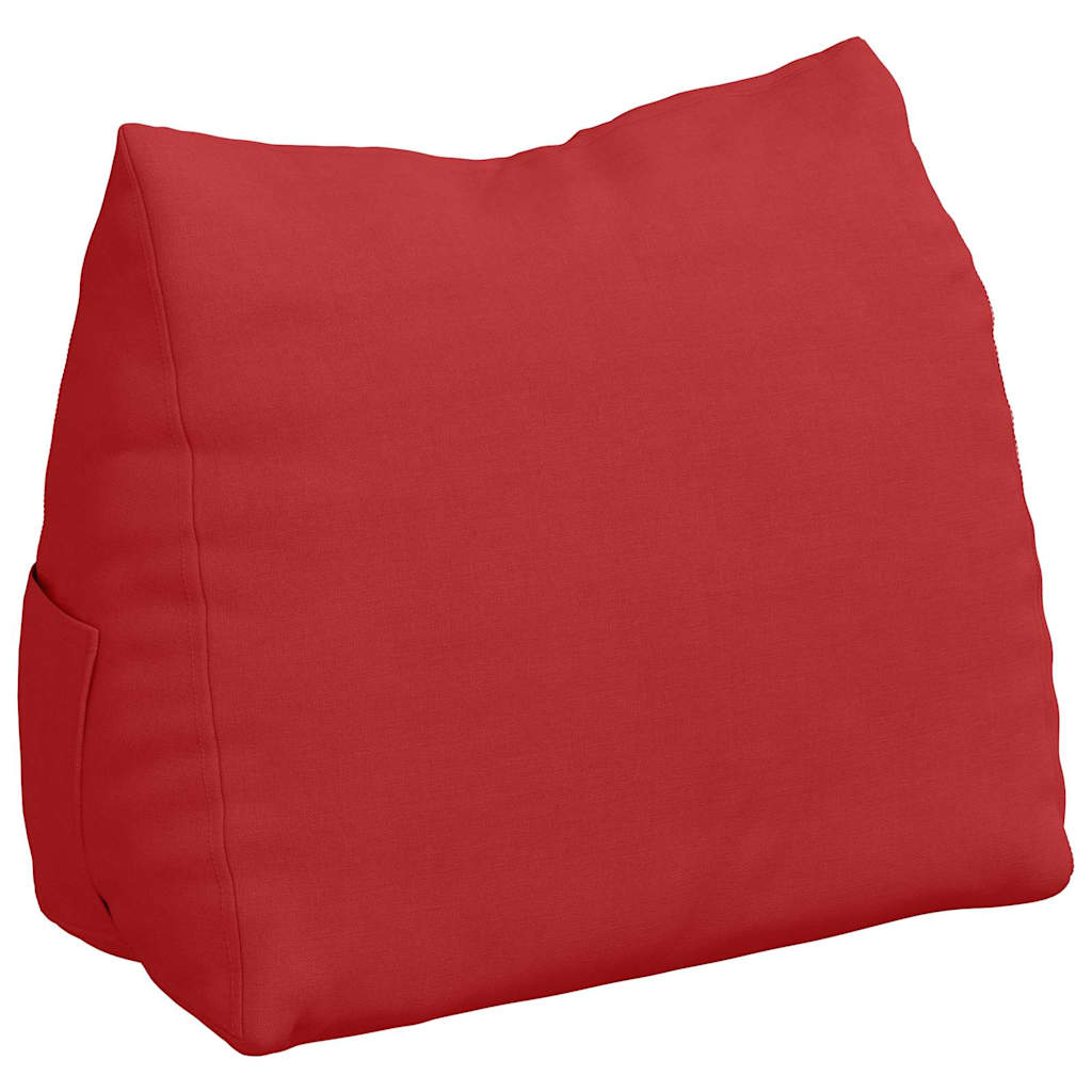 Polštář Na Záda Červená 45 X 20 X 35 Cm Textil
