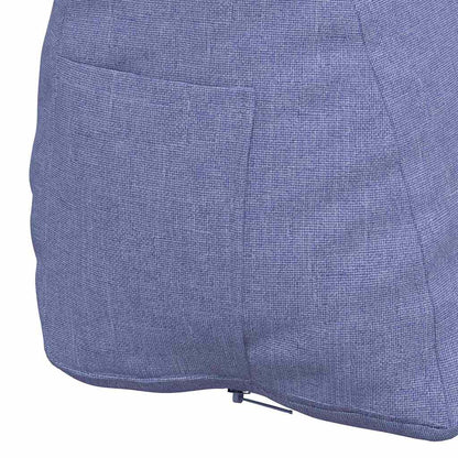 Polštář Na Záda Modrá Džínovina 45 X 20 X 35 Cm Textil