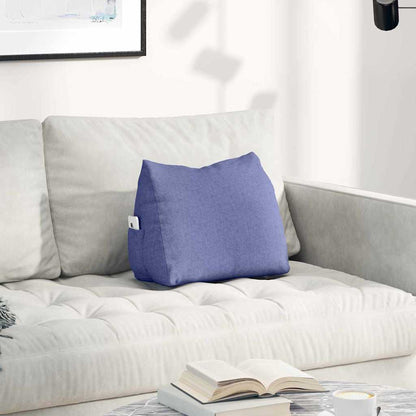 Polštář Na Záda Modrá Džínovina 45 X 20 X 35 Cm Textil