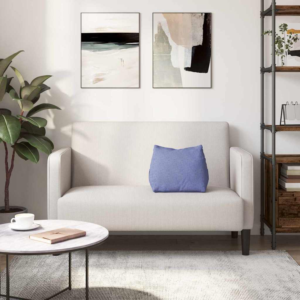 Polštář Na Záda Modrá Džínovina 45 X 20 X 35 Cm Textil