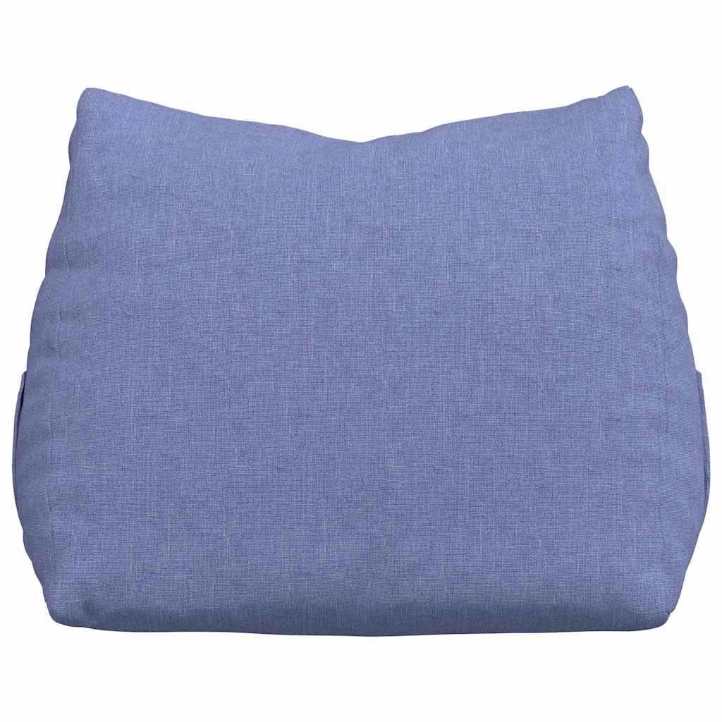 Polštář Na Záda Modrá Džínovina 45 X 20 X 35 Cm Textil