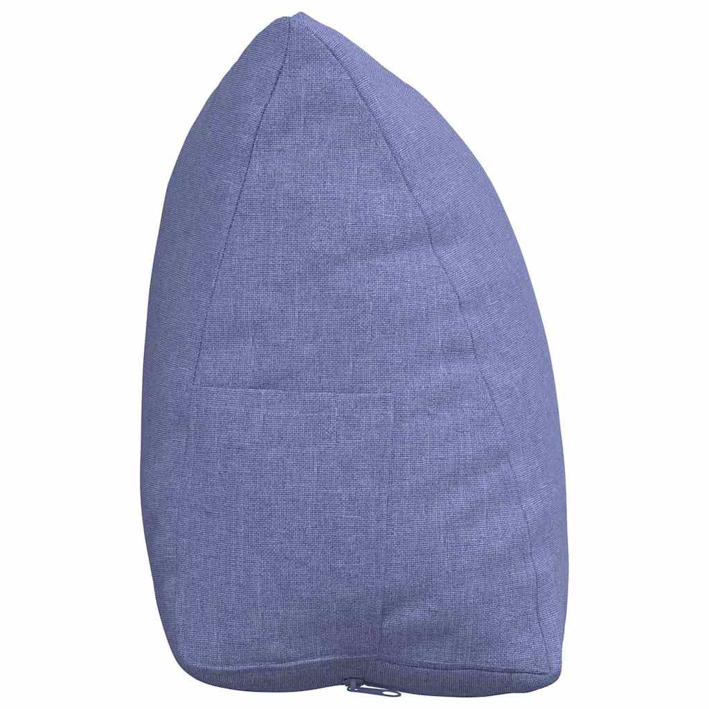 Polštář Na Záda Modrá Džínovina 45 X 20 X 35 Cm Textil