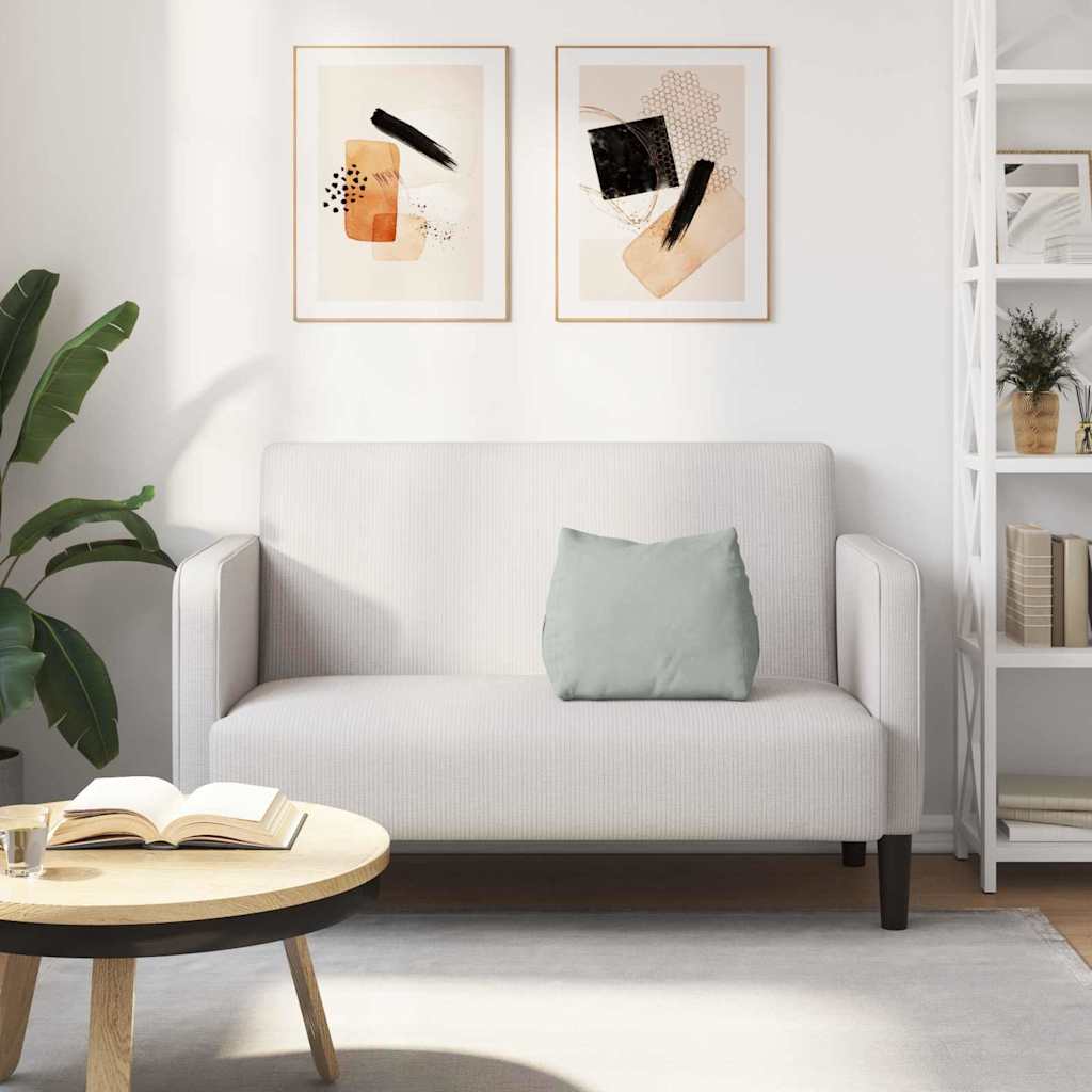 Polštář Na Záda Světle Šedá 45 X 20 X 35 Cm Žebrovaná Látka