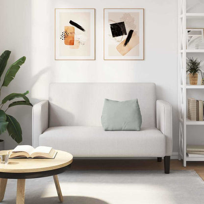 Polštář Na Záda Světle Šedá 45 X 20 X 35 Cm Žebrovaná Látka