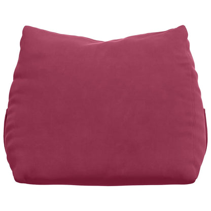 Polštář Na Záda Víno Červené 45 X 20 X 35 Cm Žebrovaná Látka