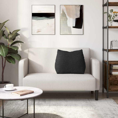 Polštář Na Záda Černá 60 X 20 X 50 Cm Textil