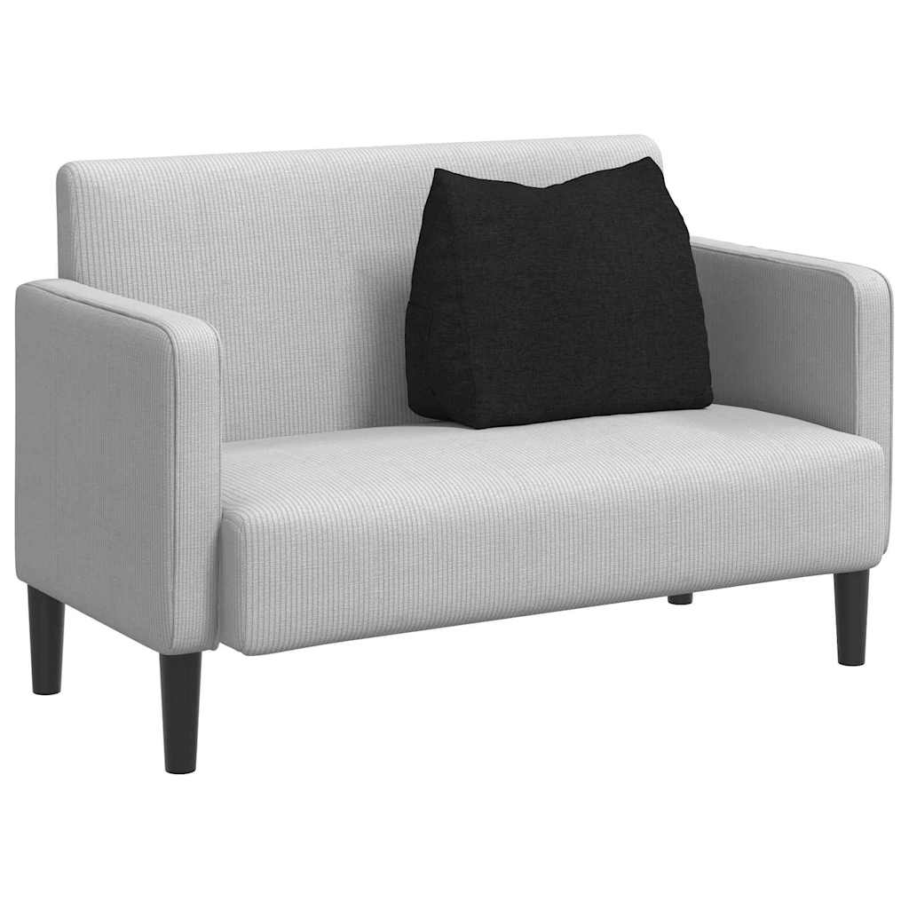 Polštář Na Záda Černá 60 X 20 X 50 Cm Textil