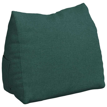 Polštář Na Záda Tmavě Zelená 60 X 20 X 50 Cm Textil