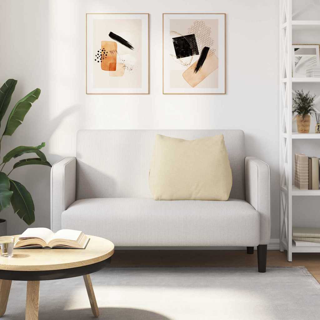 Polštář Na Záda Krémová 60 X 20 X 50 Cm Textil