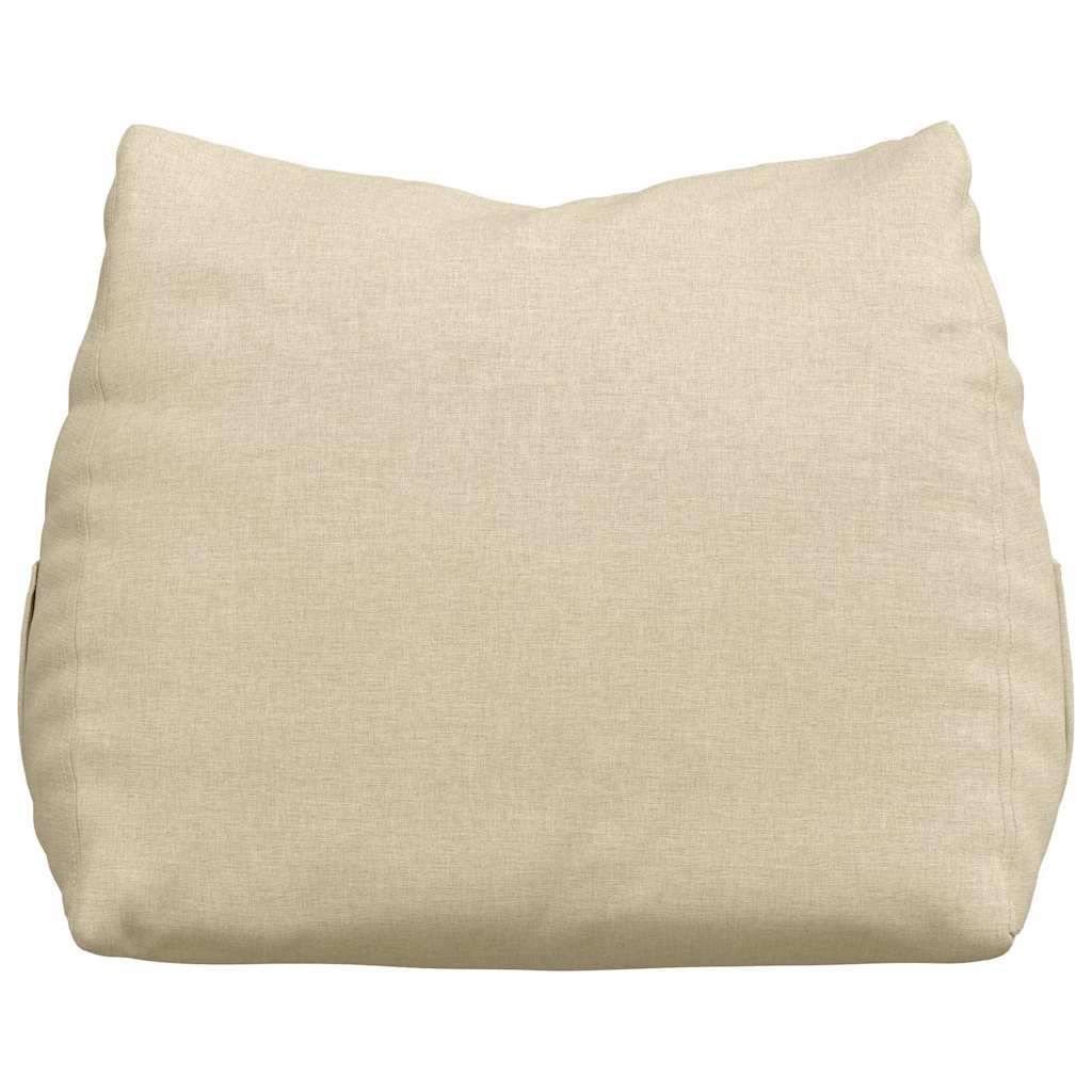 Polštář Na Záda Krémová 60 X 20 X 50 Cm Textil