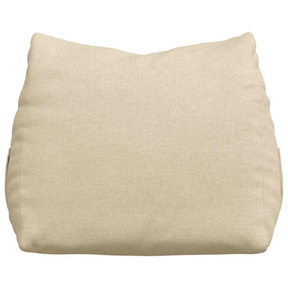 Polštář Na Záda Krémová 60 X 20 X 50 Cm Textil