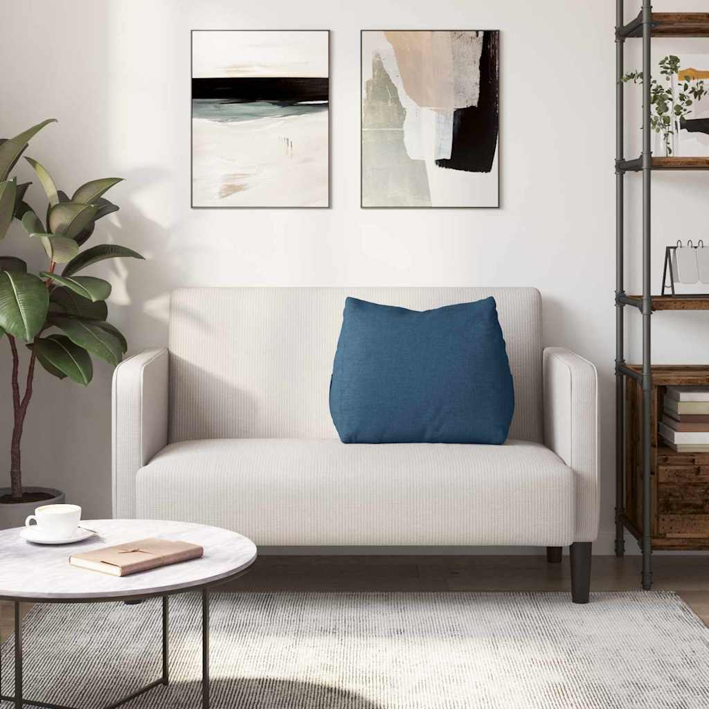 Polštář Na Záda Modrá 60 X 20 X 50 Cm Textil