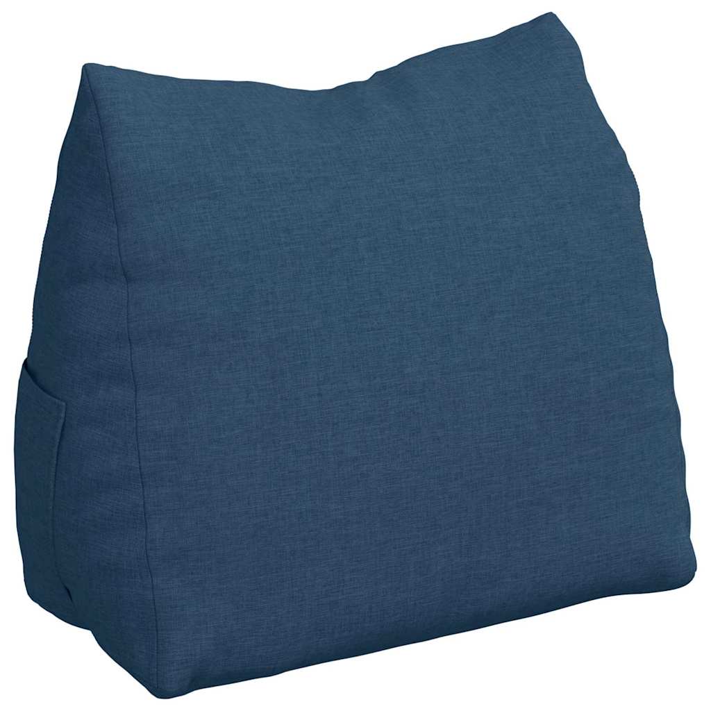 Polštář Na Záda Modrá 60 X 20 X 50 Cm Textil